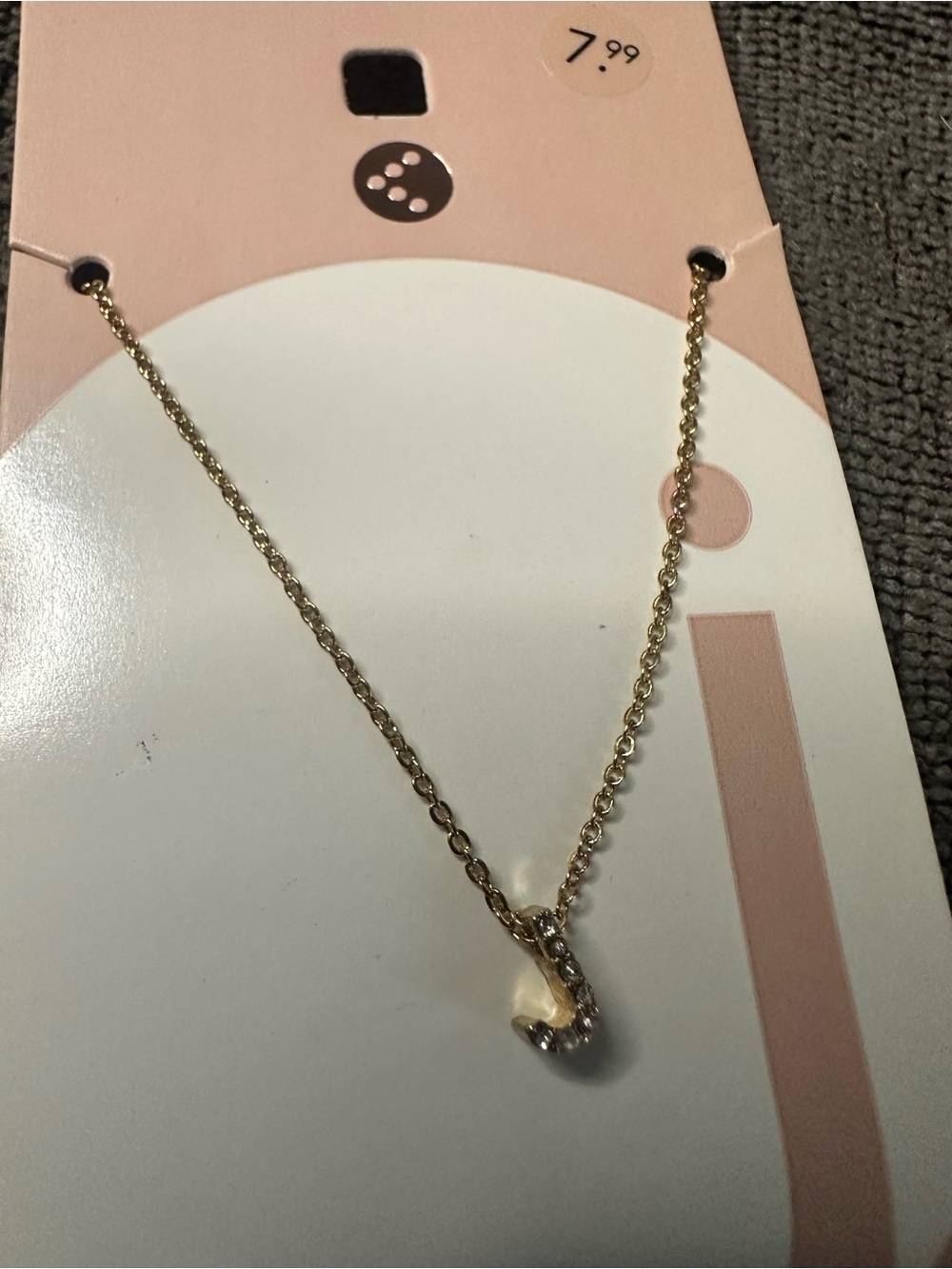 Gold-tone J Accent Necklace